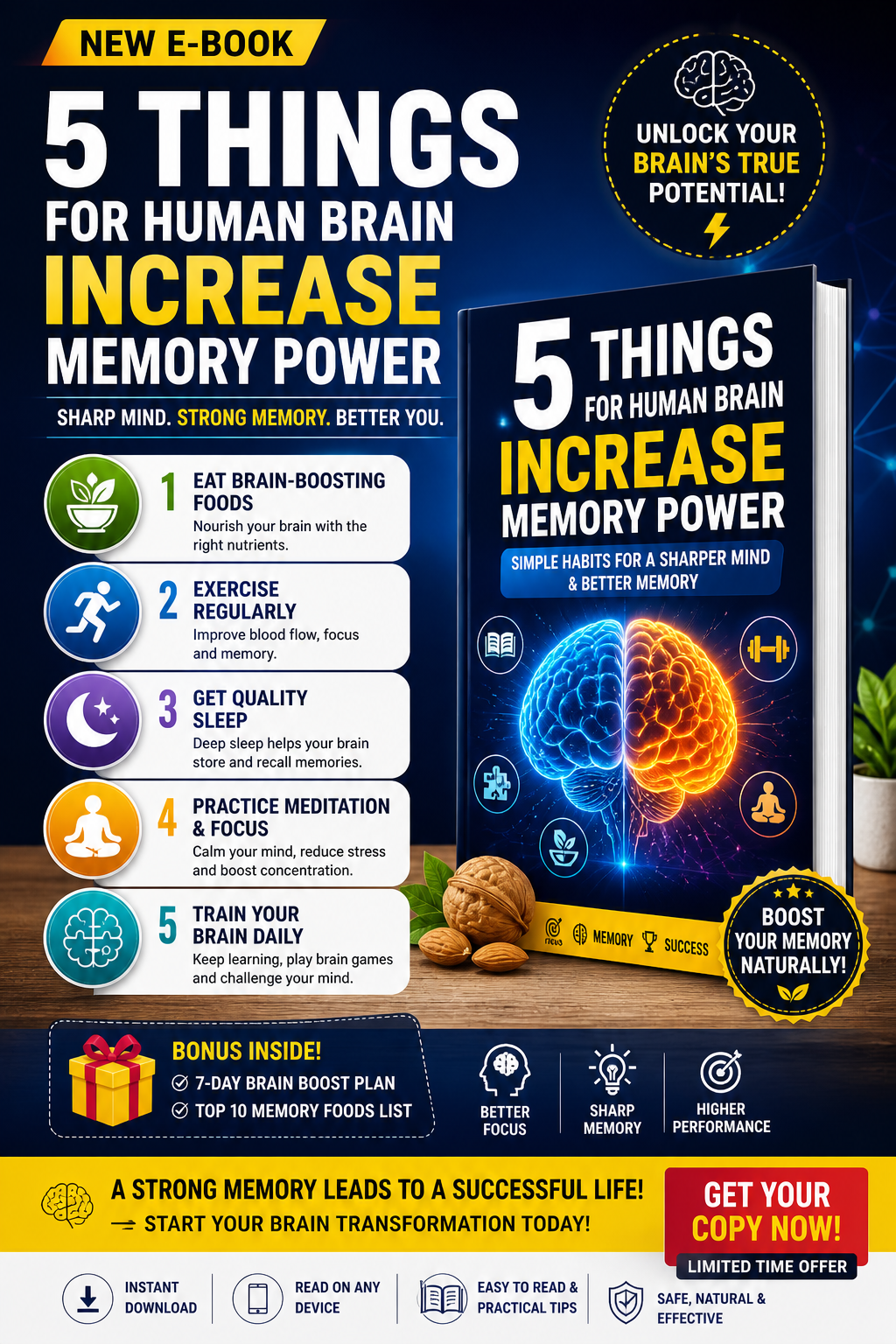 5 Powerful Ways to Boost Brain Memory Naturally cover